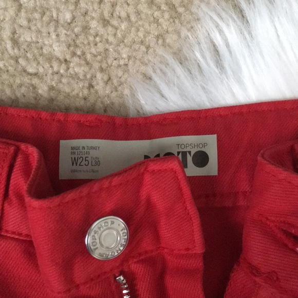 NWOT TopShop Red Culottes - Picture 3 of 4